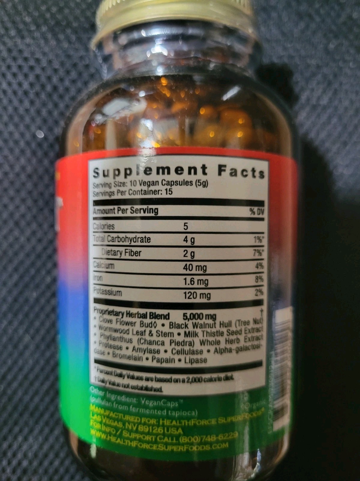 HealthForce Superfoods Scram 150 VeganCaps Healthy Microbial Balance Exp. 4/28