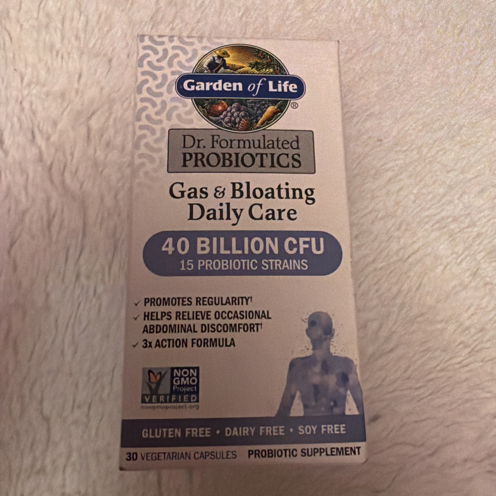Garden Of Life Probiotics Gas & Bloating 30 Capsules Exp 09/2026