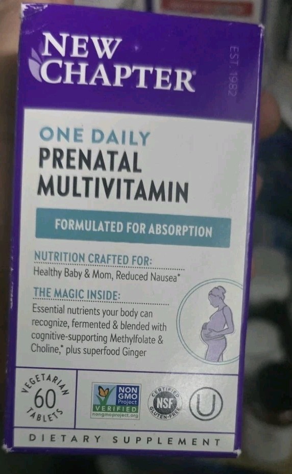 New Chapter Prenatal Multivitamin Tablets One Daily – 60 Veg Tabs *EXP 8/2026