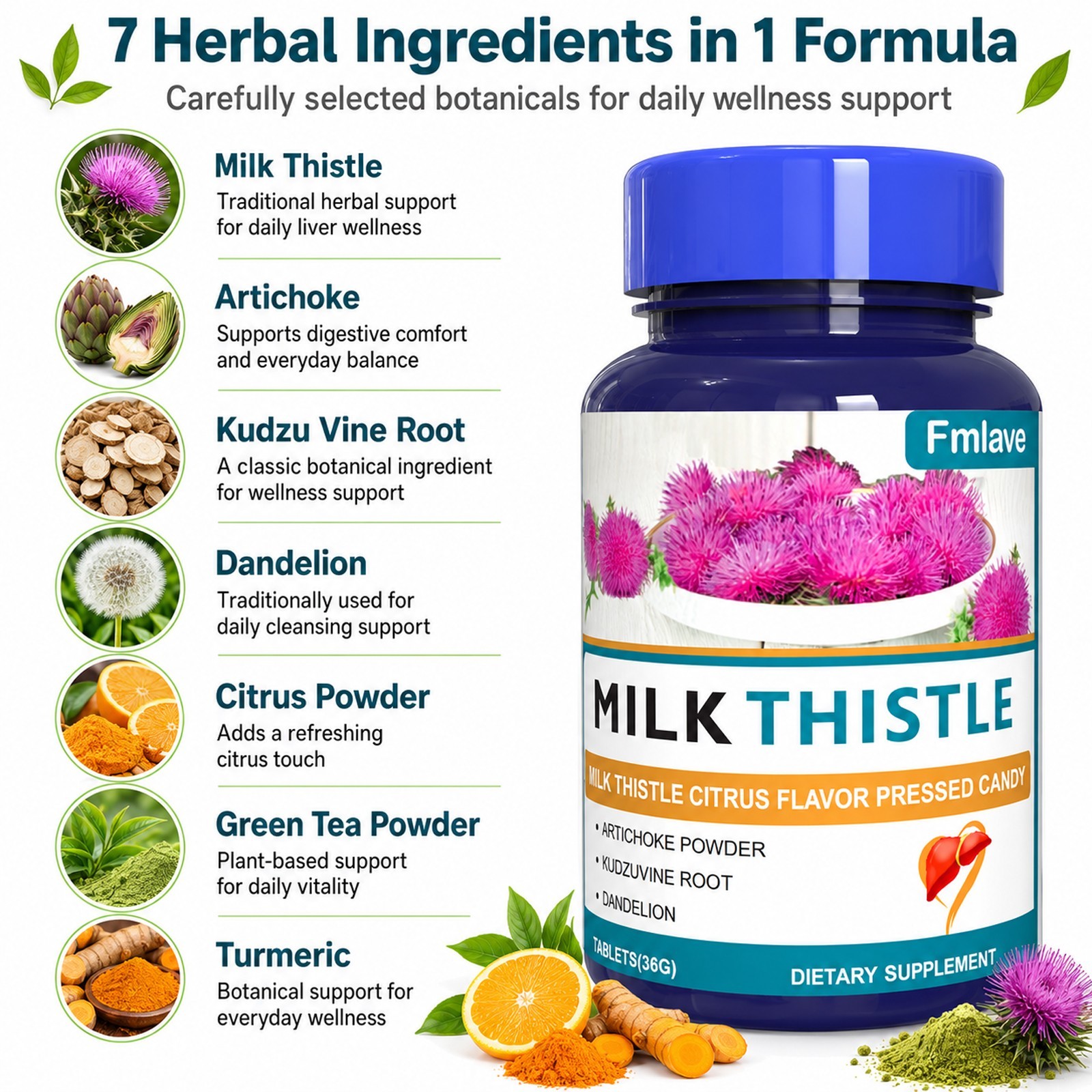 4x Liver Cleanse Detox Milk Thistle Silymarin Artichoke Dandelion Turmeric 240ct