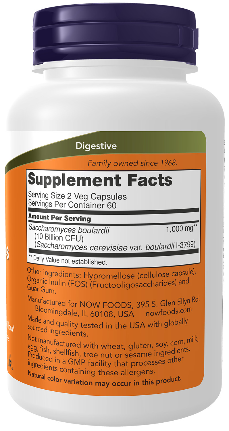 NOW Foods Saccharomyces Boulardi 120 Veg Caps