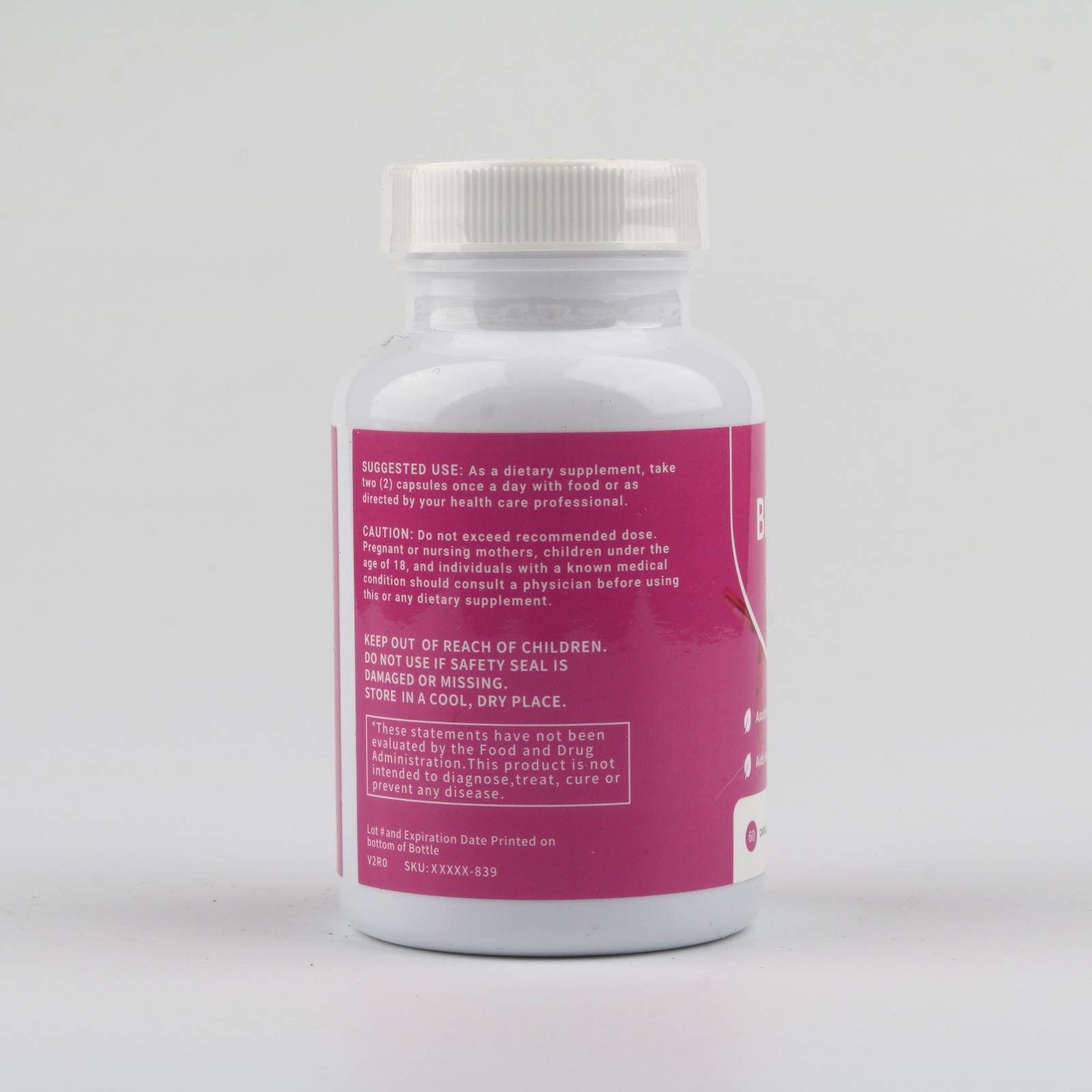 Rosabella Organic Beet Root 60 Capsules Natural Energy Boost Blood Pressure