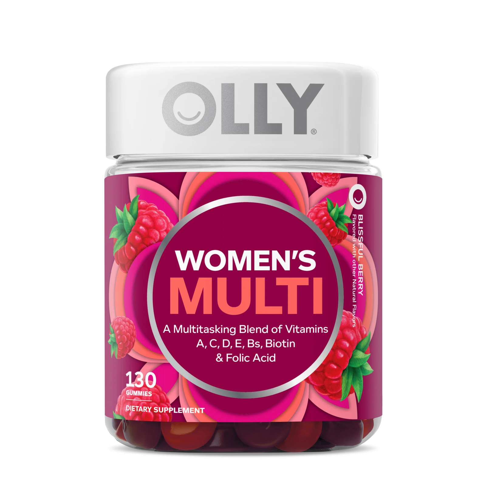 Women’s Multivitamin Gummies with B Vitamins, C, D, Zinc – Blissful Berry