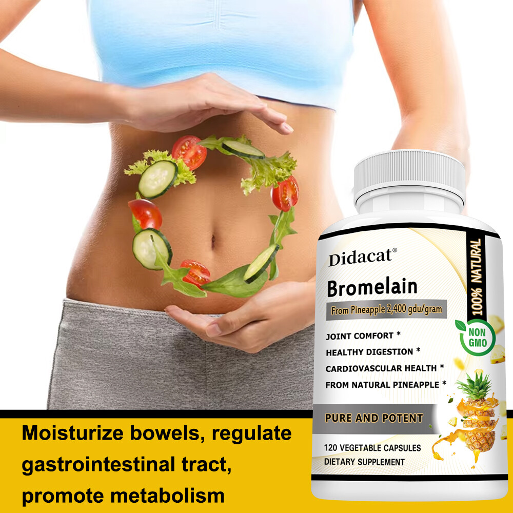 2400 GDU Bromelain 30/60/120Capsule 500mg Pineapple Digestive Supplement Pill