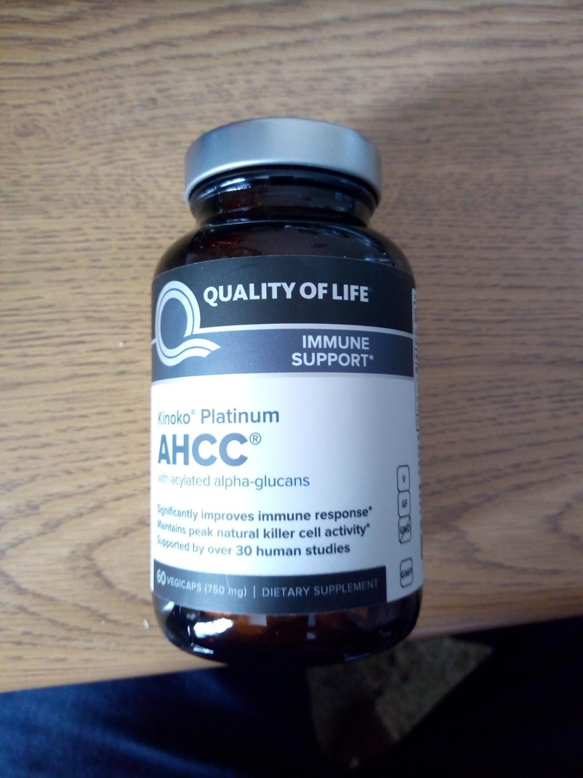 Kinoko Platinum AHCC Immune Support, 750 mg, 60 capsule