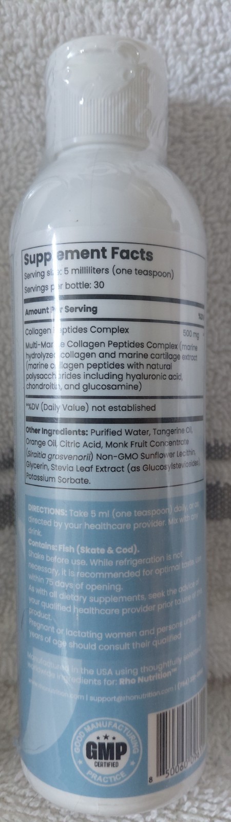 Rho Nutrition Liposomal Collagen Peptides – 5 fl oz – EXP 06/2027