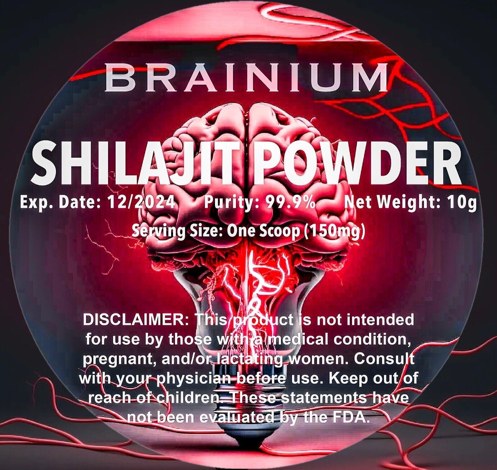 BRAINIUM – Shilajit Extract 10g – 52% Fulvic Acid – High Quality