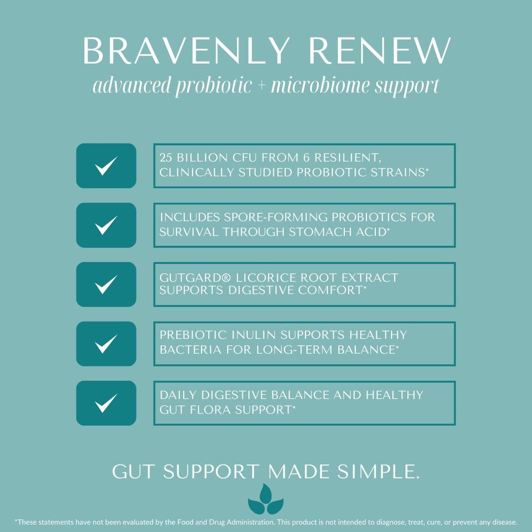 Bravenly Gut Harmony Duo Renew + Refresh – NEW – 30 Day Supply