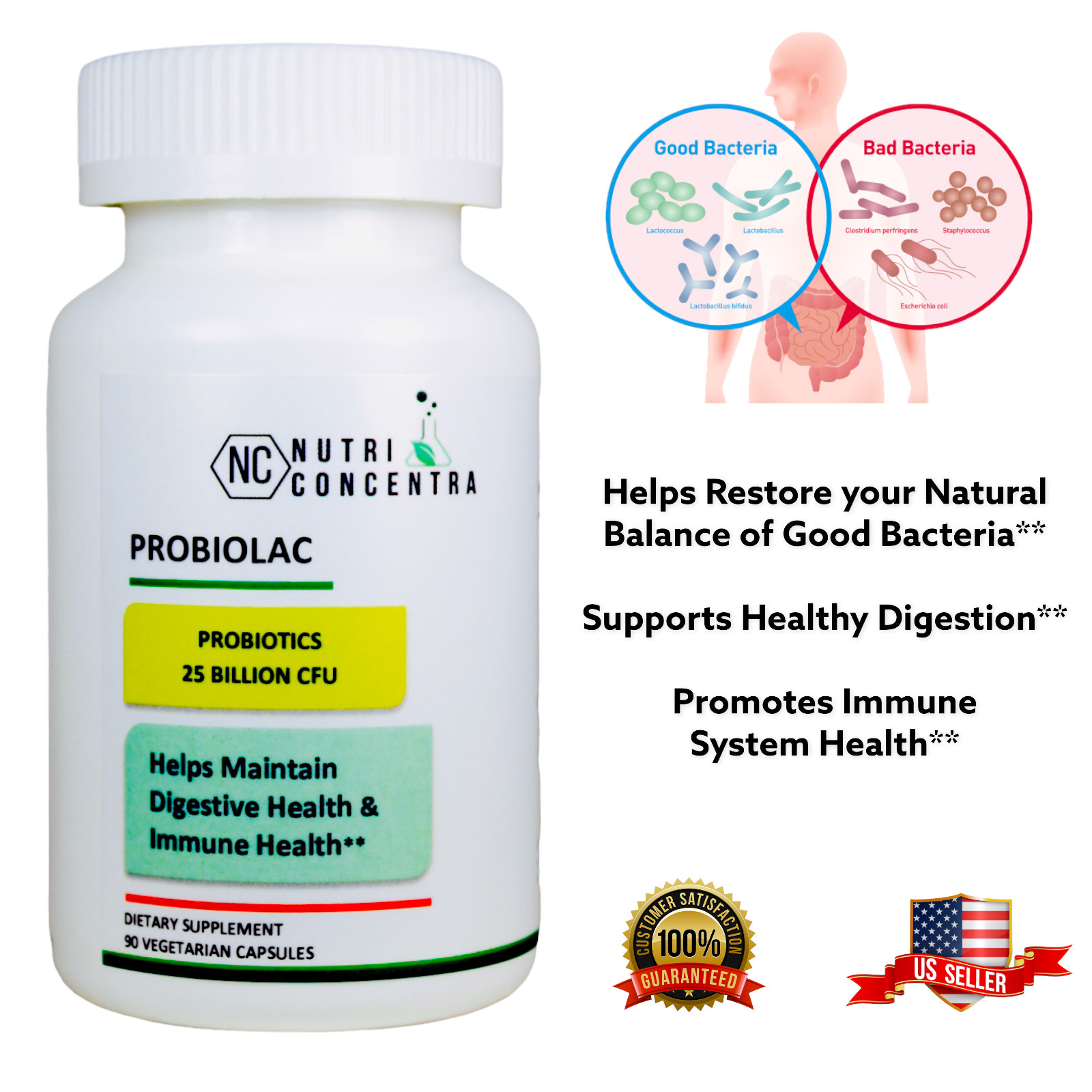 Ultra Strength Probiotics, 19 different Type of Probiotics in Same Capsule.