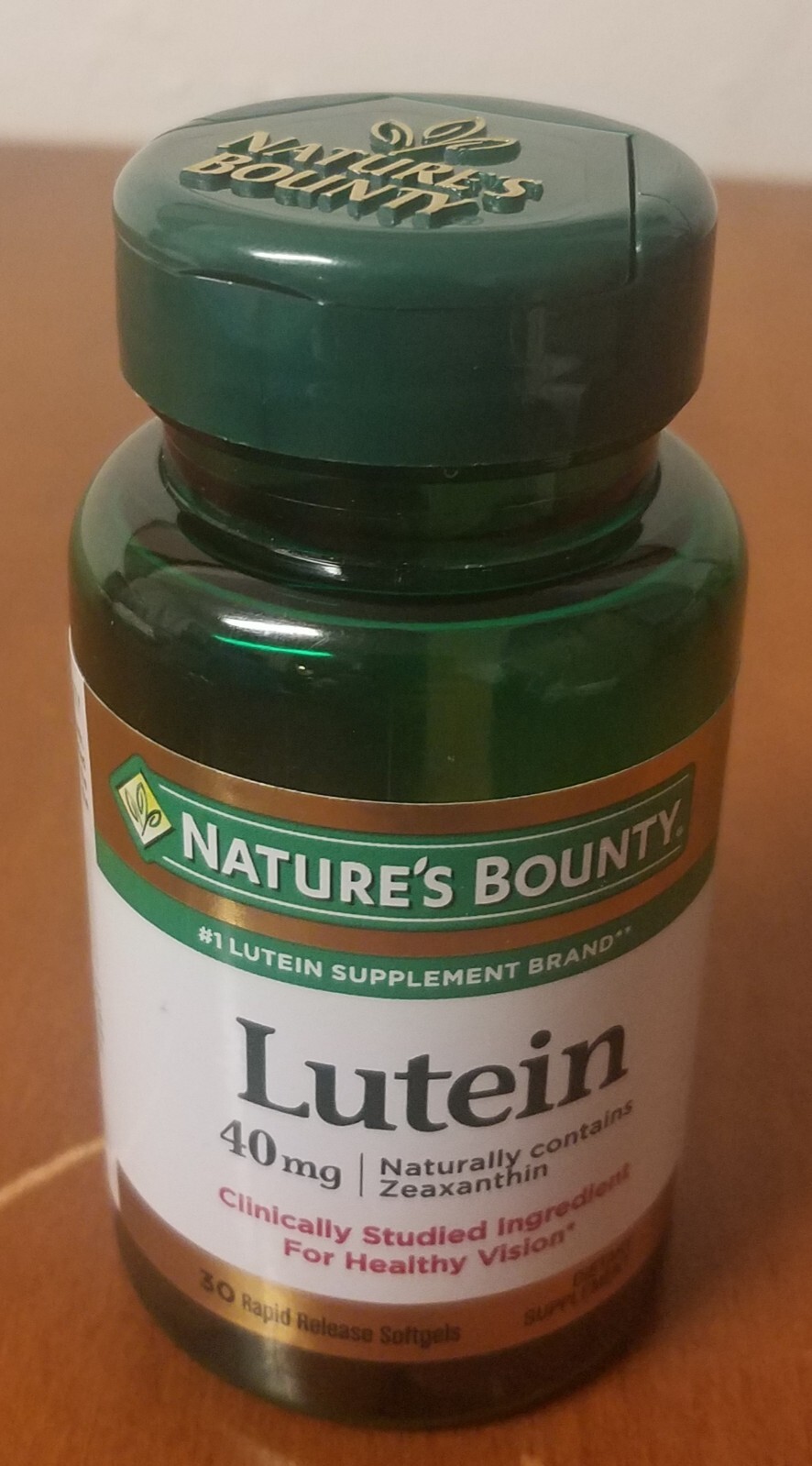 1 PK Nature’s Bounty Dietary Lutein Softgels, 40 mg, 30 Ct EACH EXP 06/2024