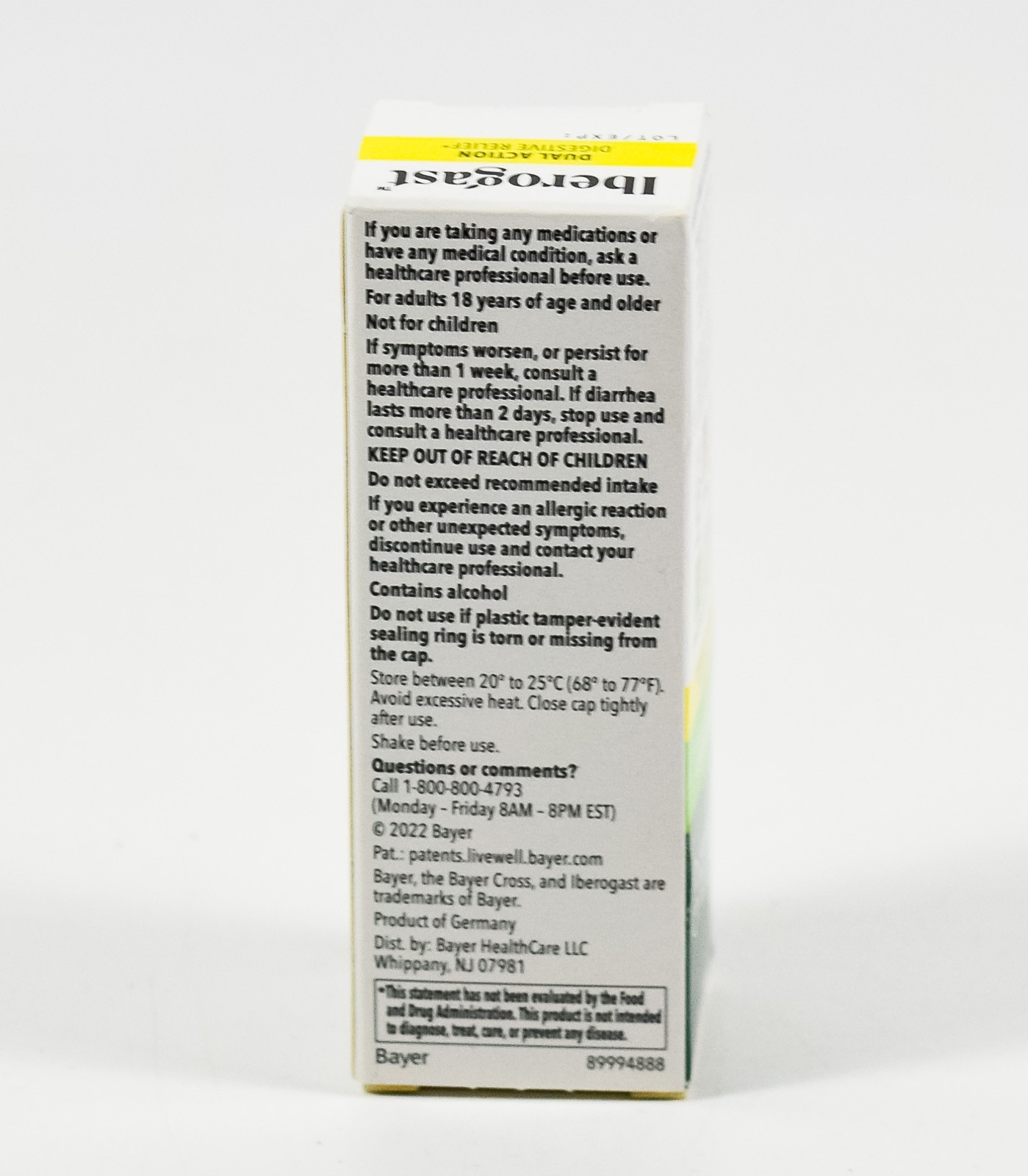 Iberogast DUAL ACTION Digestive Relief 0.67oz herbal LIQUID DROPS nib 08/2026