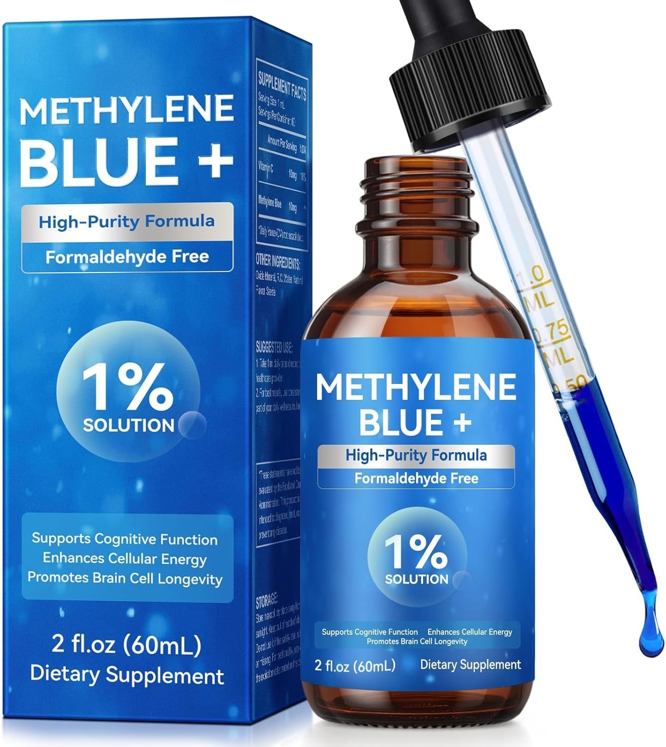 Blue Supplement – Pharmaceutical Grade, 2 FL OZ, 1% USP Grade, Liquid