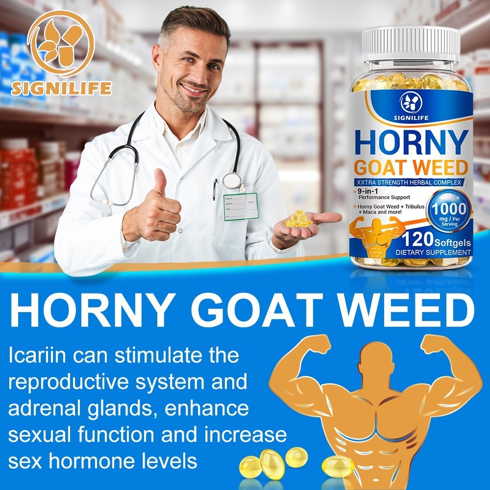 STRENGTH Horny Goat Weed Extract W/ Maca Root Powder, Saw Palmetto, L-Arginine-