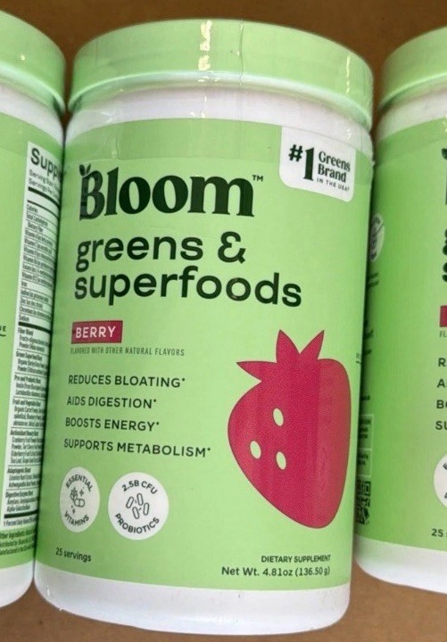 Bloom Greens & Superfoods BERRY Drink Mix Powder 25 Servings Sealed Exp 10/27