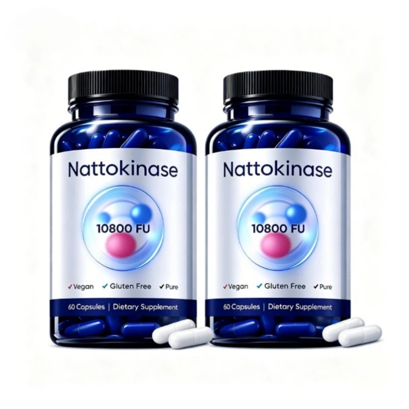 (1-3 PACK) Nattokinase Supplement – 10800 FU 60 Capsules Per Serving,US STOCK