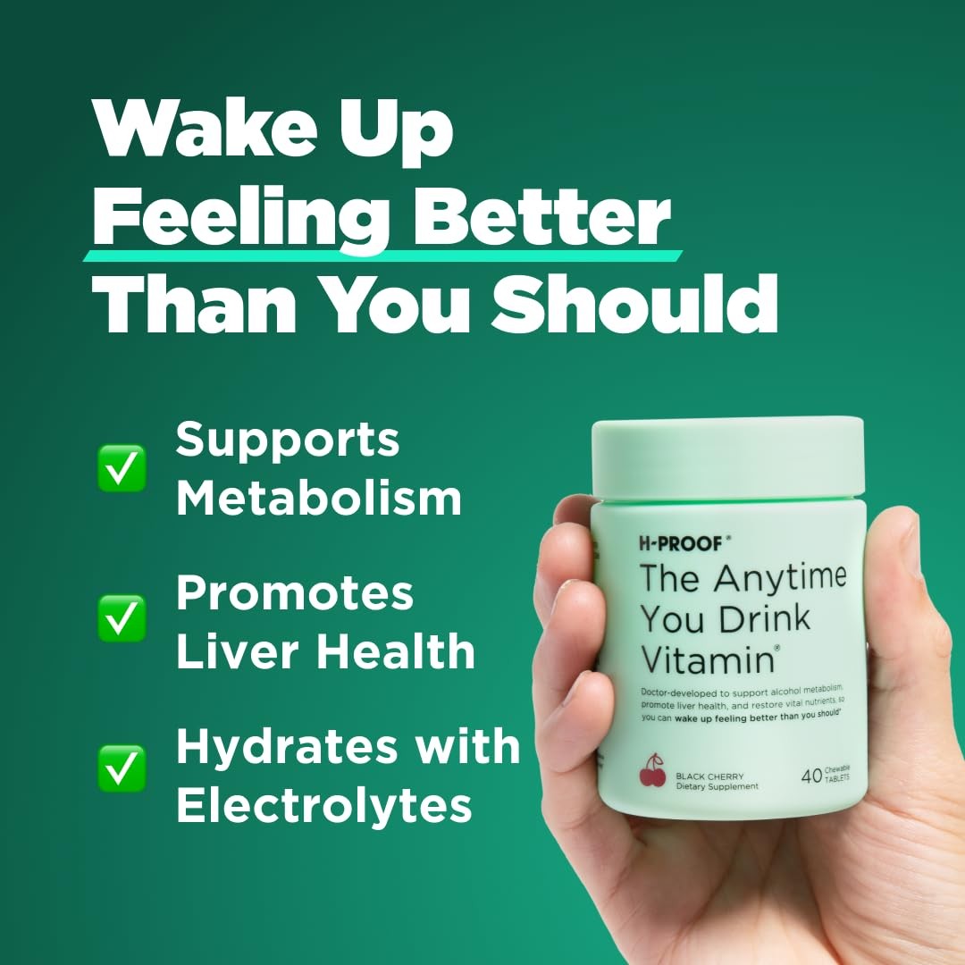 H-PROOF The Anytime You Drink Vitamin, Liver Health Immunity Support with El…