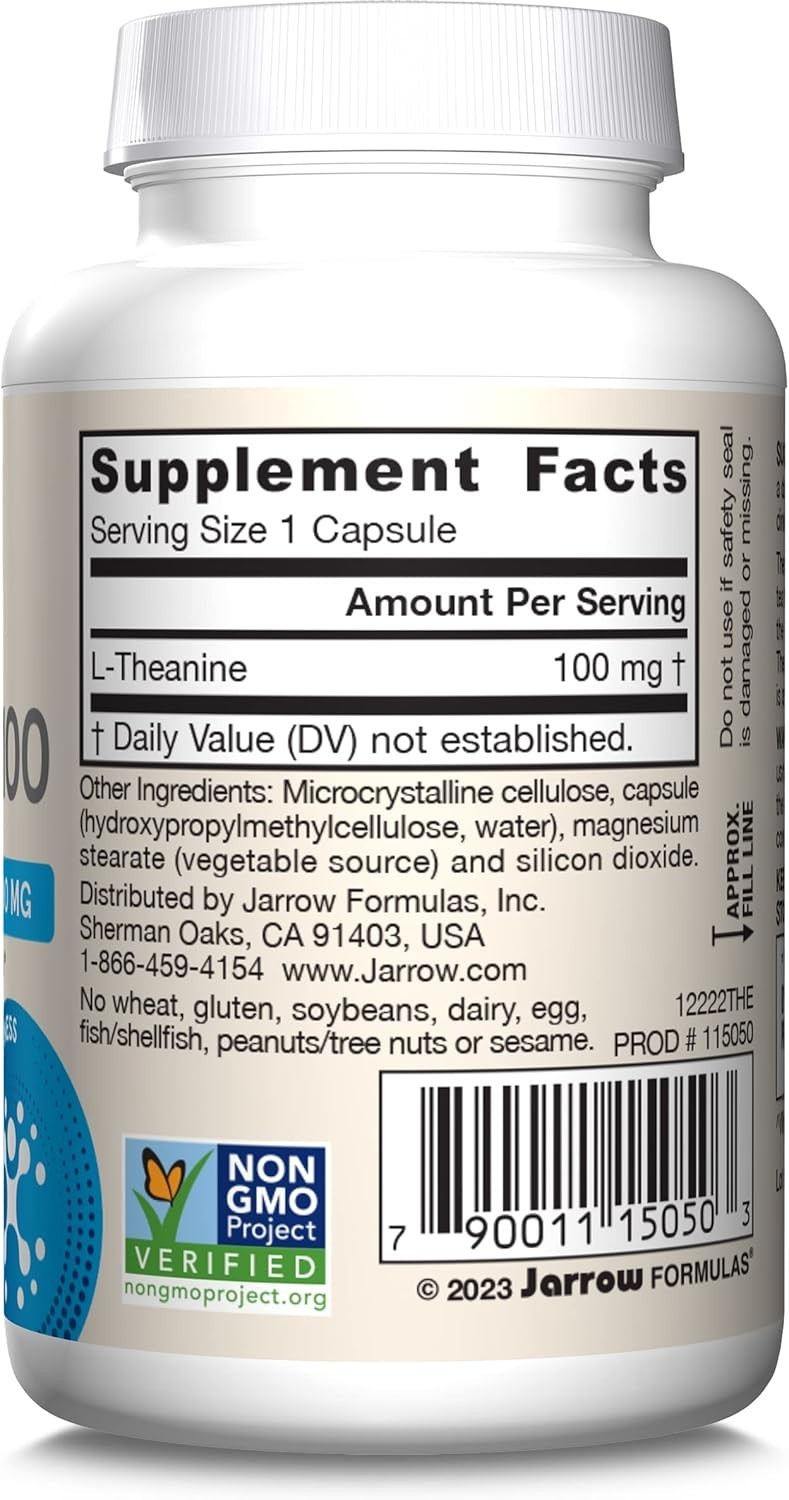L-Anine 100 mg Dietary Supplement – 60 Capsules for Stress Relief