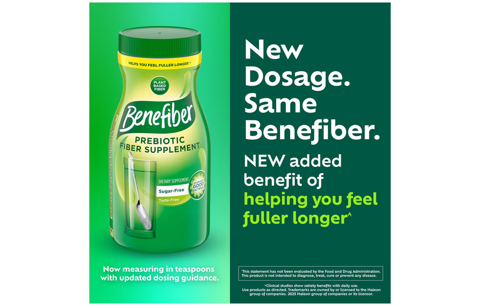 Benefiber Daily Prebiotic Fiber Supplement Powder, Unflavored, 28.9 oz.