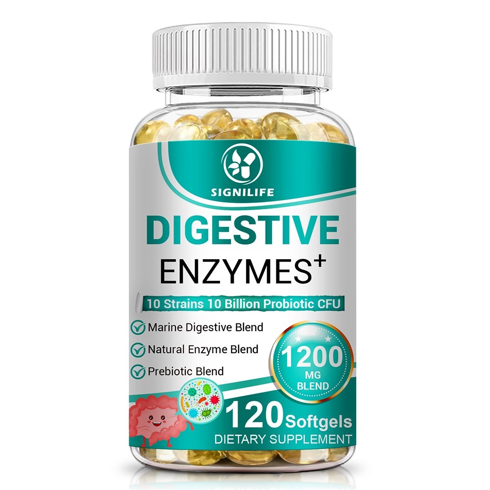 Digestive Enzymes Prebiotic & Probiotics Gas, Constipation & Bloating Relief 120