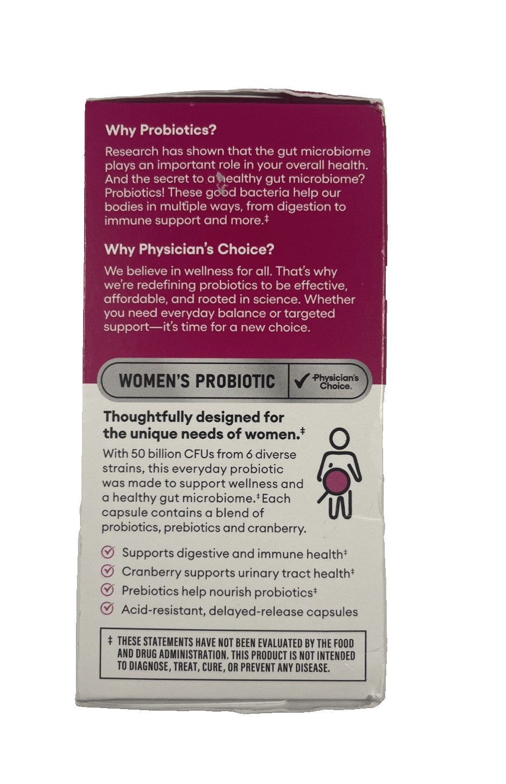 Physician’s Choice Women’s Probiotic – 50 billion CFUs – 60 caps – Exp 06/27