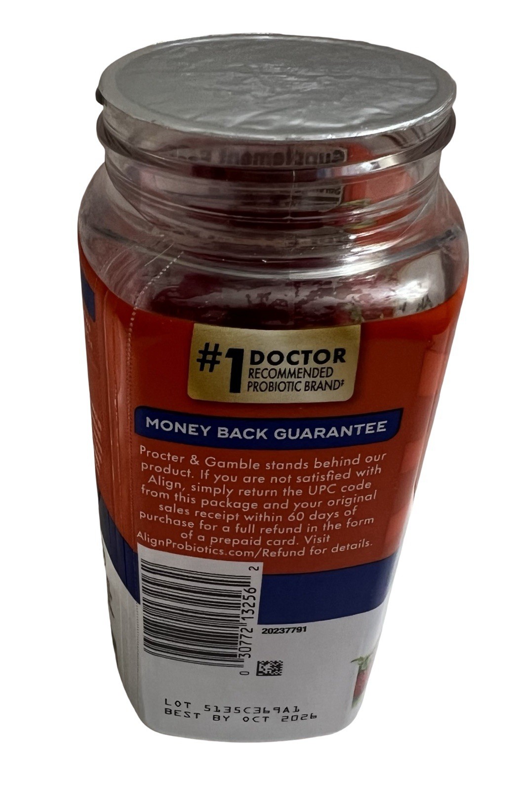 Align Probiotic Bloating Relief + Food Digestion 60 Gummies EXP 10/2026