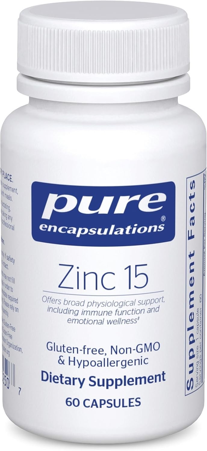 Pure Encapsulations Zinc 15 mg – Zinc Picolinate Supplement for Immune System Su