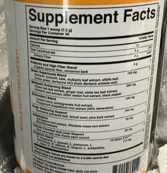 Authentic-Morning Complete Nutritional Supplement Citrus Medley. Superfood