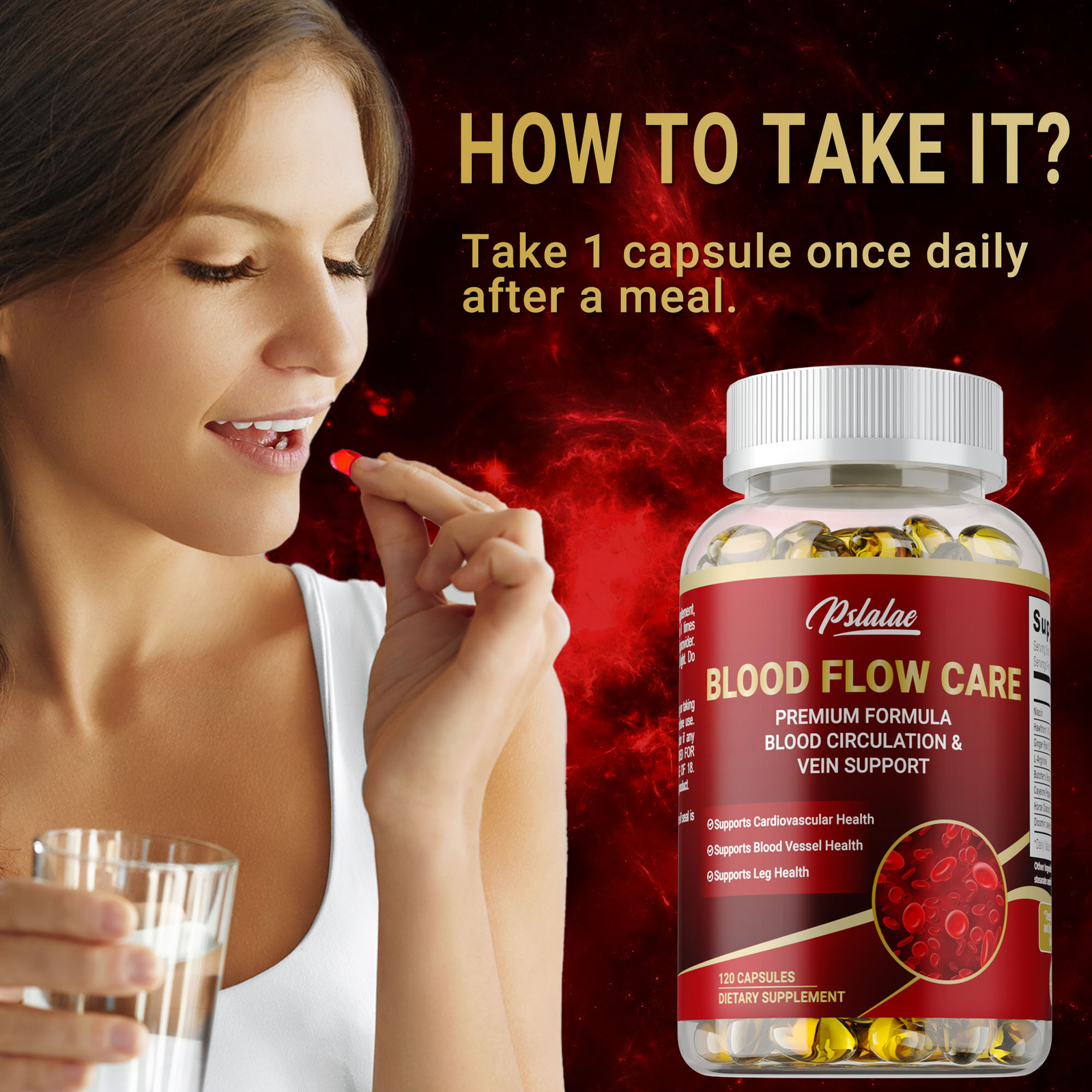 Blood Flow Care – Hawthorn, L-Arginine, Cayenne Pepper, Blood Pressure Support
