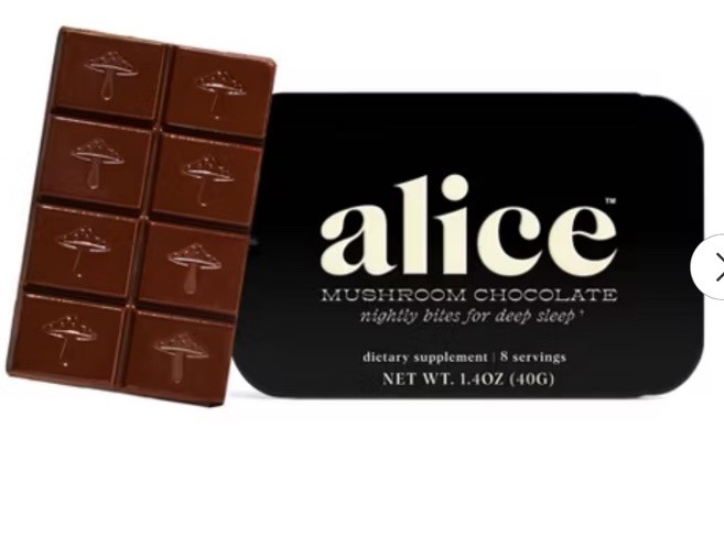 4 PACK Alice Mushroom Chocolates *Nightcap* For Deep Sleep 2.8 Oz Each Pack