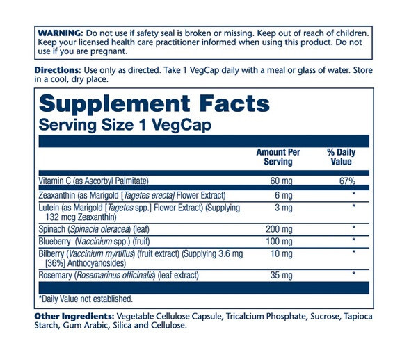 Solaray – Ultra Zeaxanthin 6 mg – 30 VegCaps