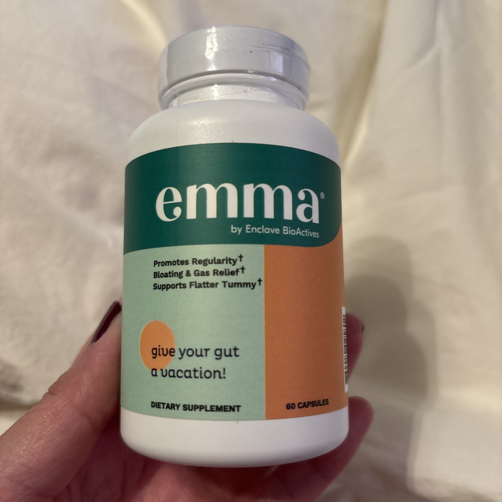 NEW Emma Gut Health Supplement for Gas & Bloating Relief,60 Capsules
