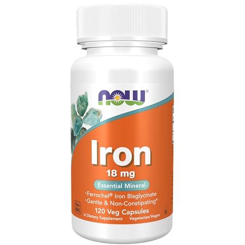 NOW FOODS Iron 18 mg – 120 Veg Capsules