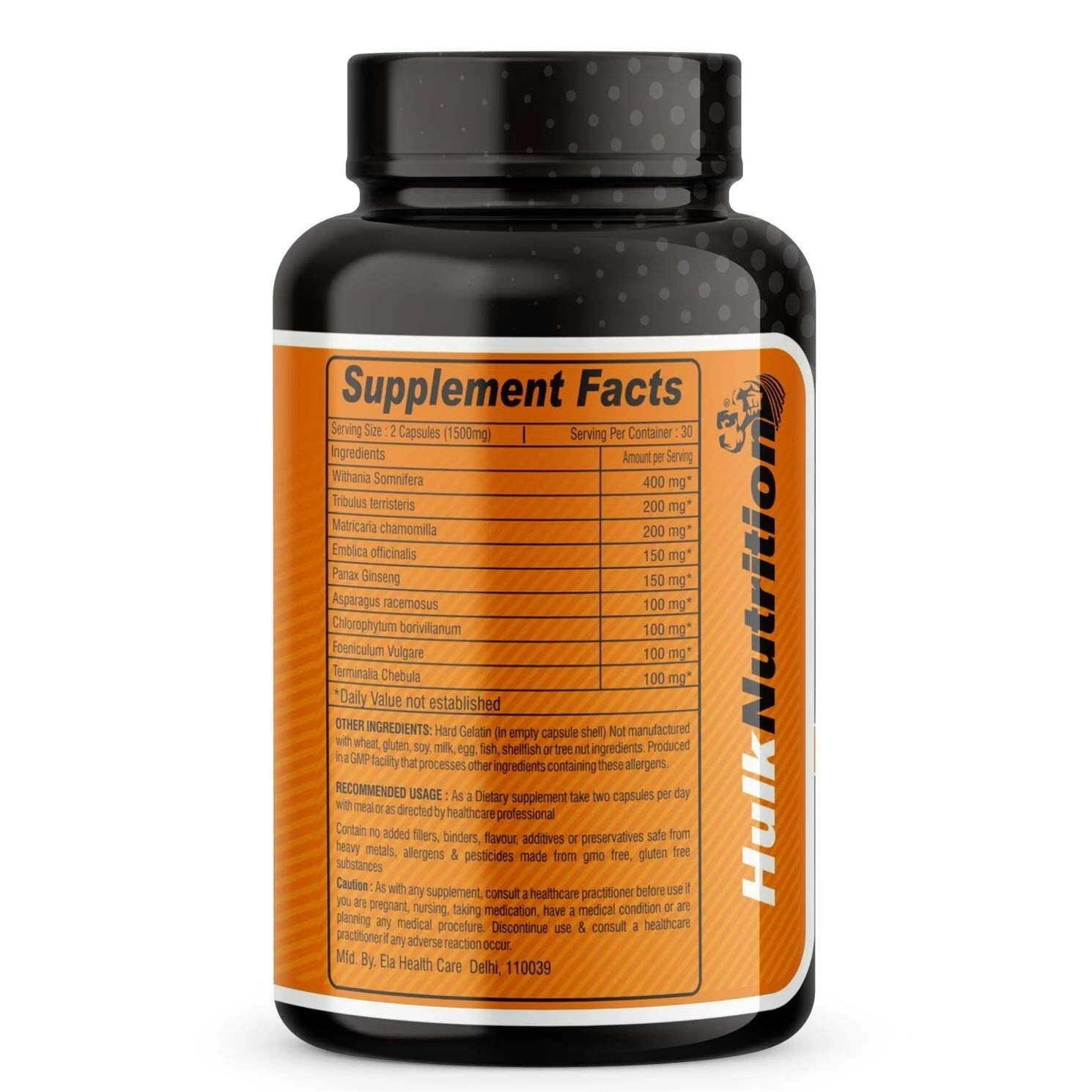 Bulk Gain Weight & Muscle Support Capsules | Daily Wellness Supplement | 60 Caps