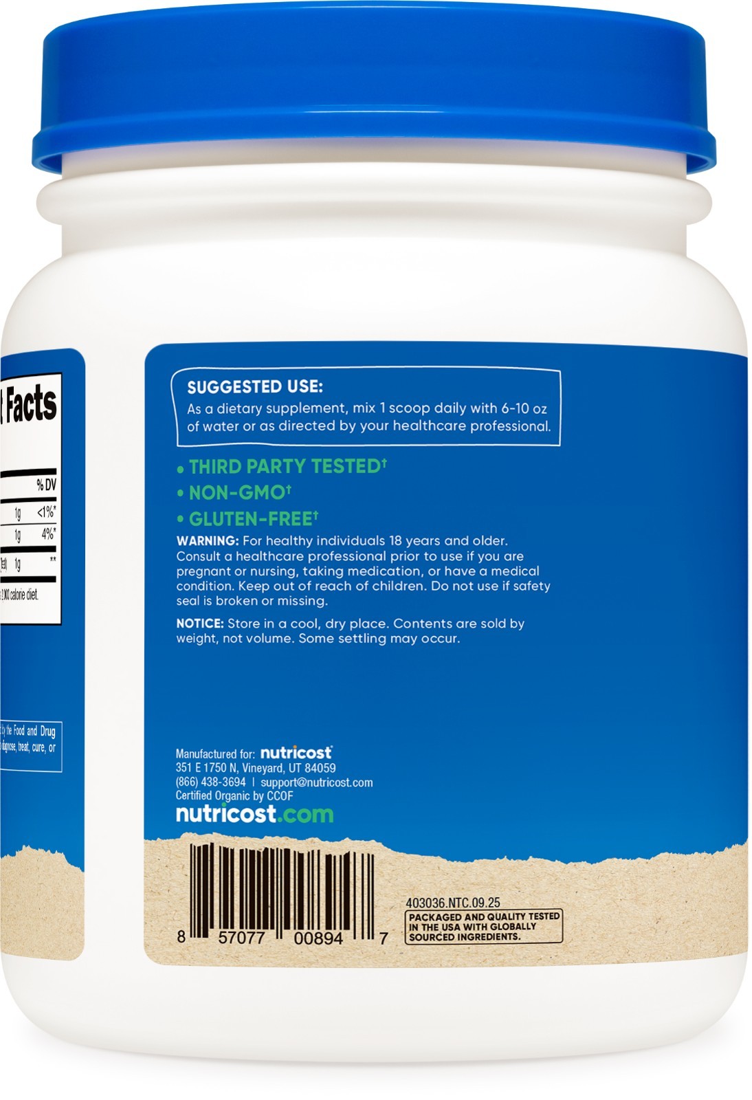 Nutricost Organic Alfalfa Powder 1LB – USDA Certified 100% Organic, Vegetarian
