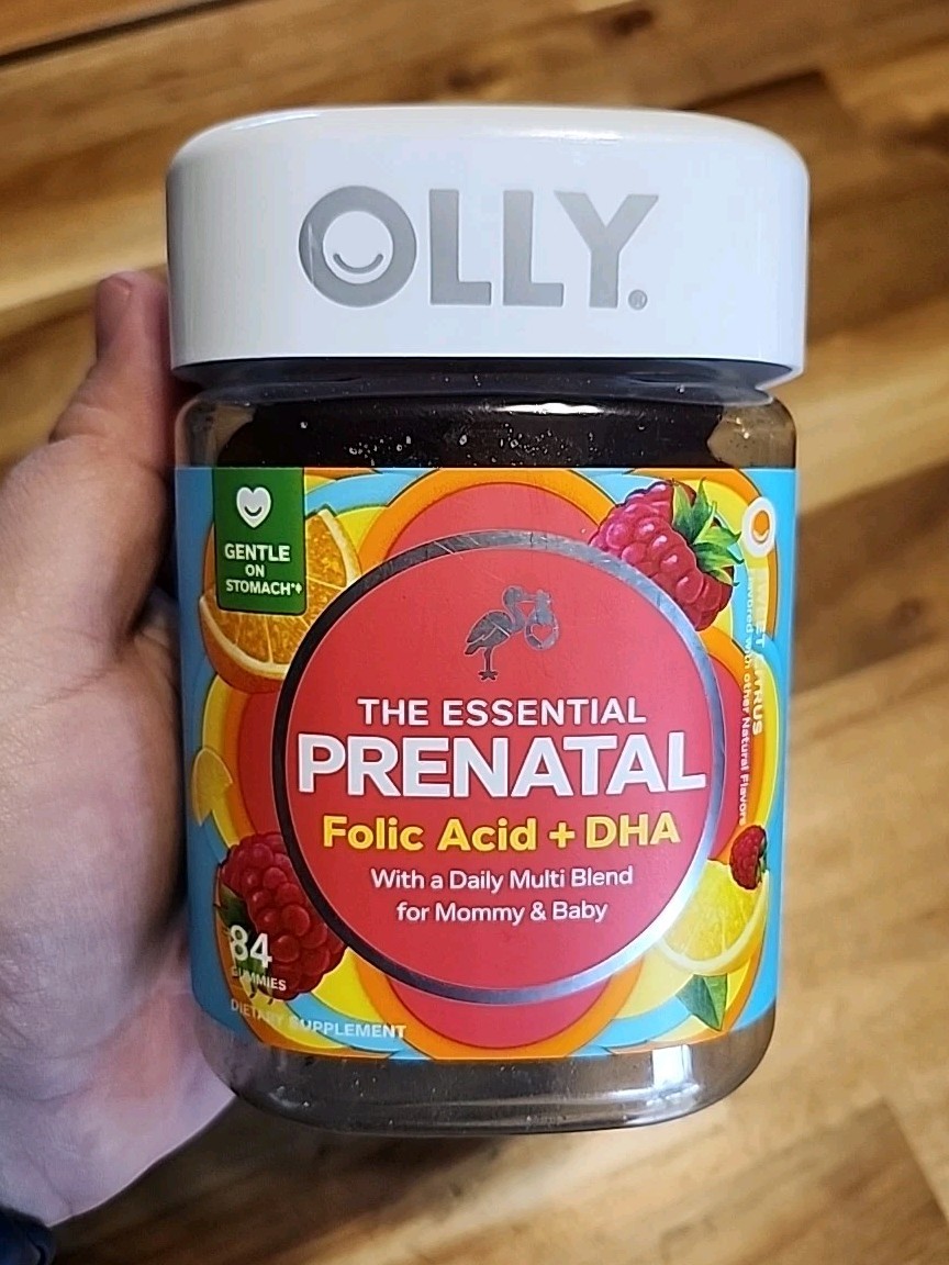 OLLY Essential Prenatal Gummy Multivitamin, Folic Acid, 84 Count (Pack of 1)