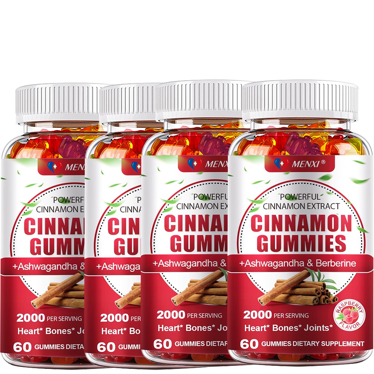 Organic Ceylon Cinnamon 2000mg Gummies – Berberine Blood Sugar Supplement 60 Pcs