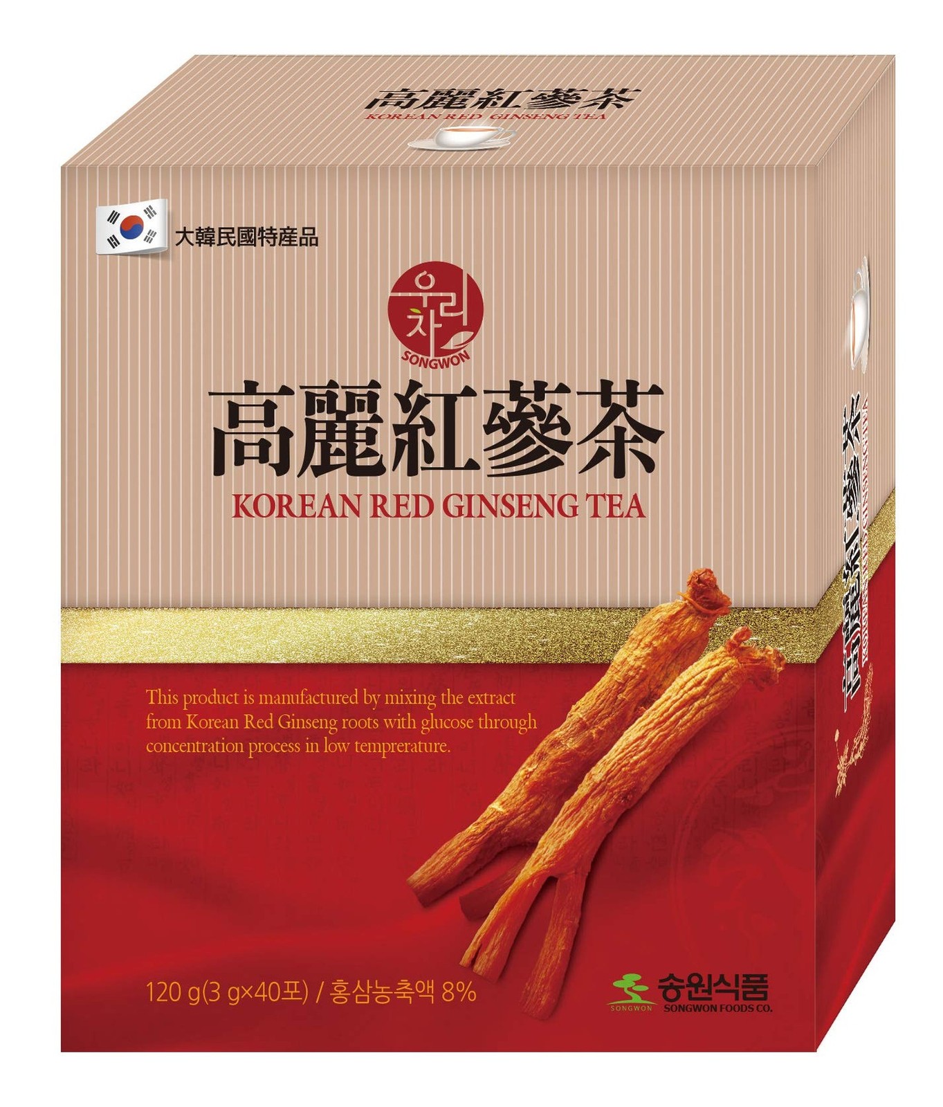 Songwon Korean Red Ginseng Tea 120g 40T Bags