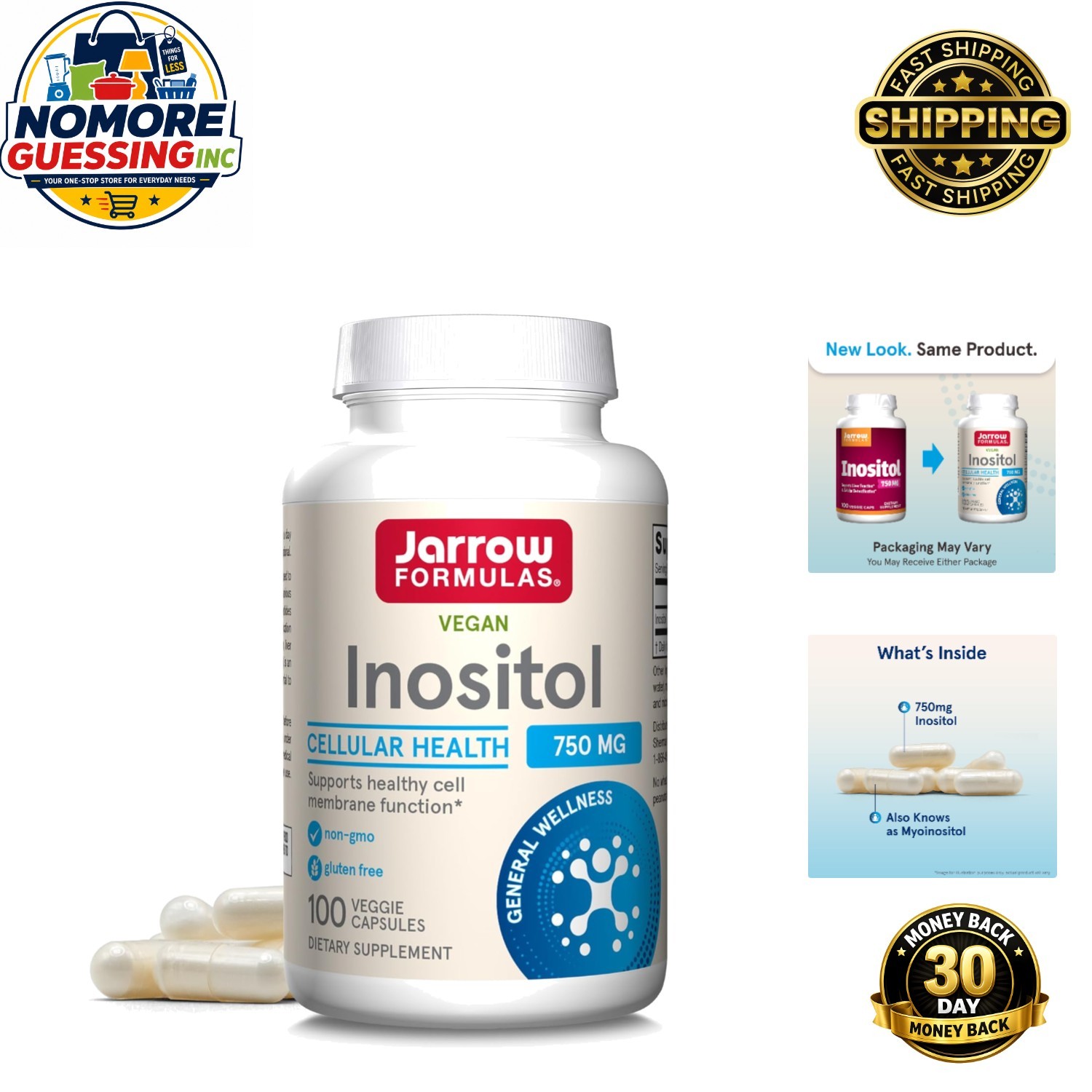 Inositol 750 mg – Ultimate Liver Support & Cellular Health, 100 Veggie Capsules