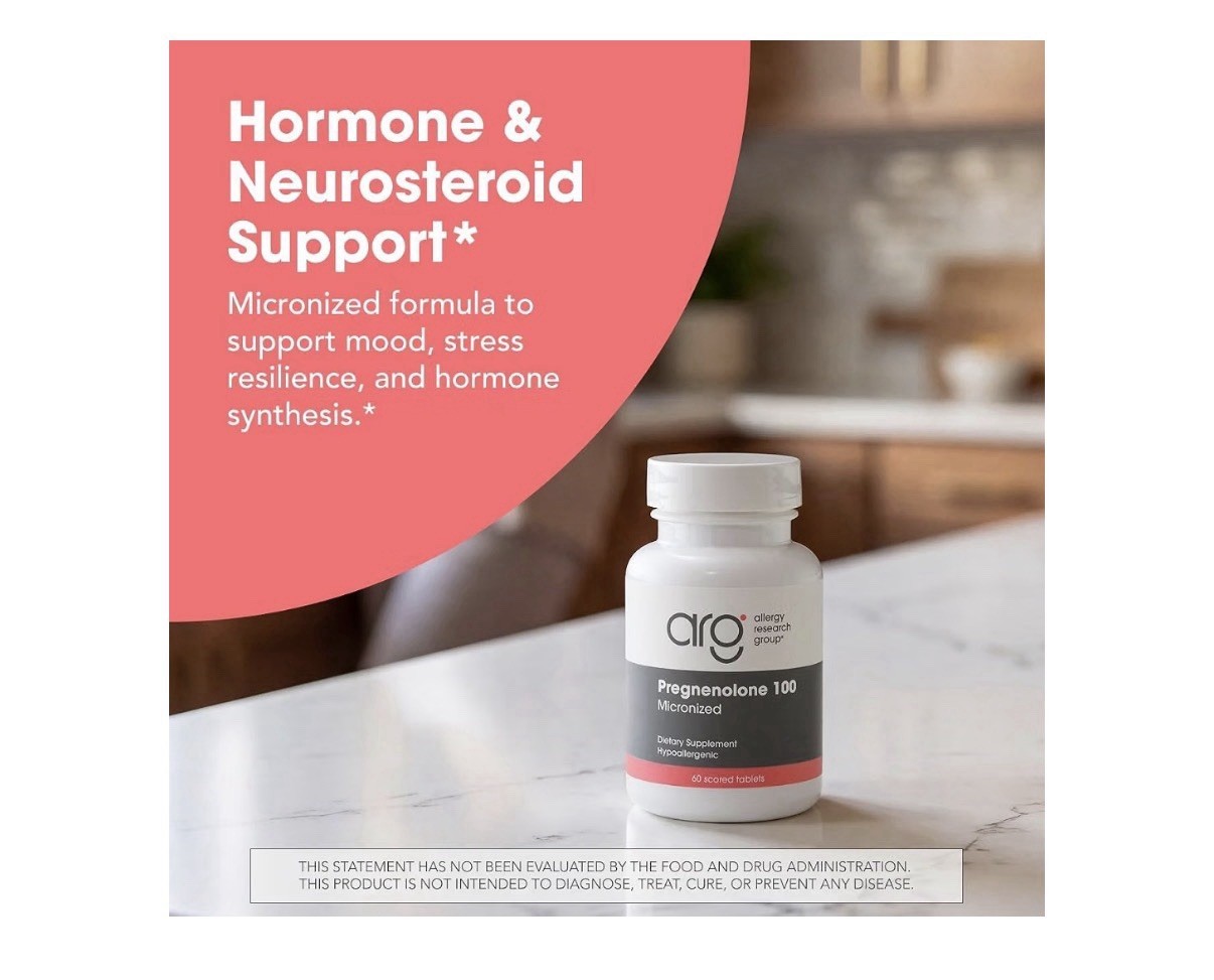 Allergy Research Group Pregnenolone 50 Micronized Hormone Precursor Support