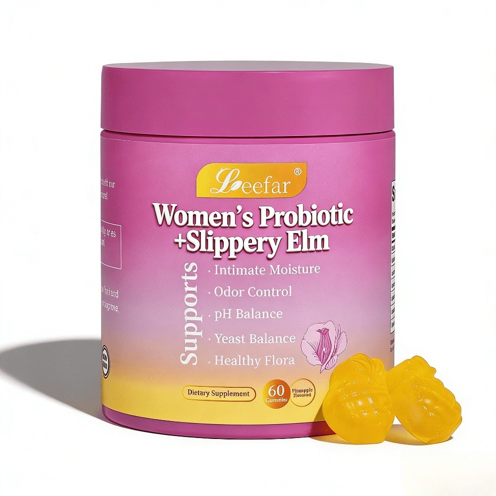 Women‘s Probiotic Gummies: Slippery Elm for Digestive & Immune Support, 60 Pcs