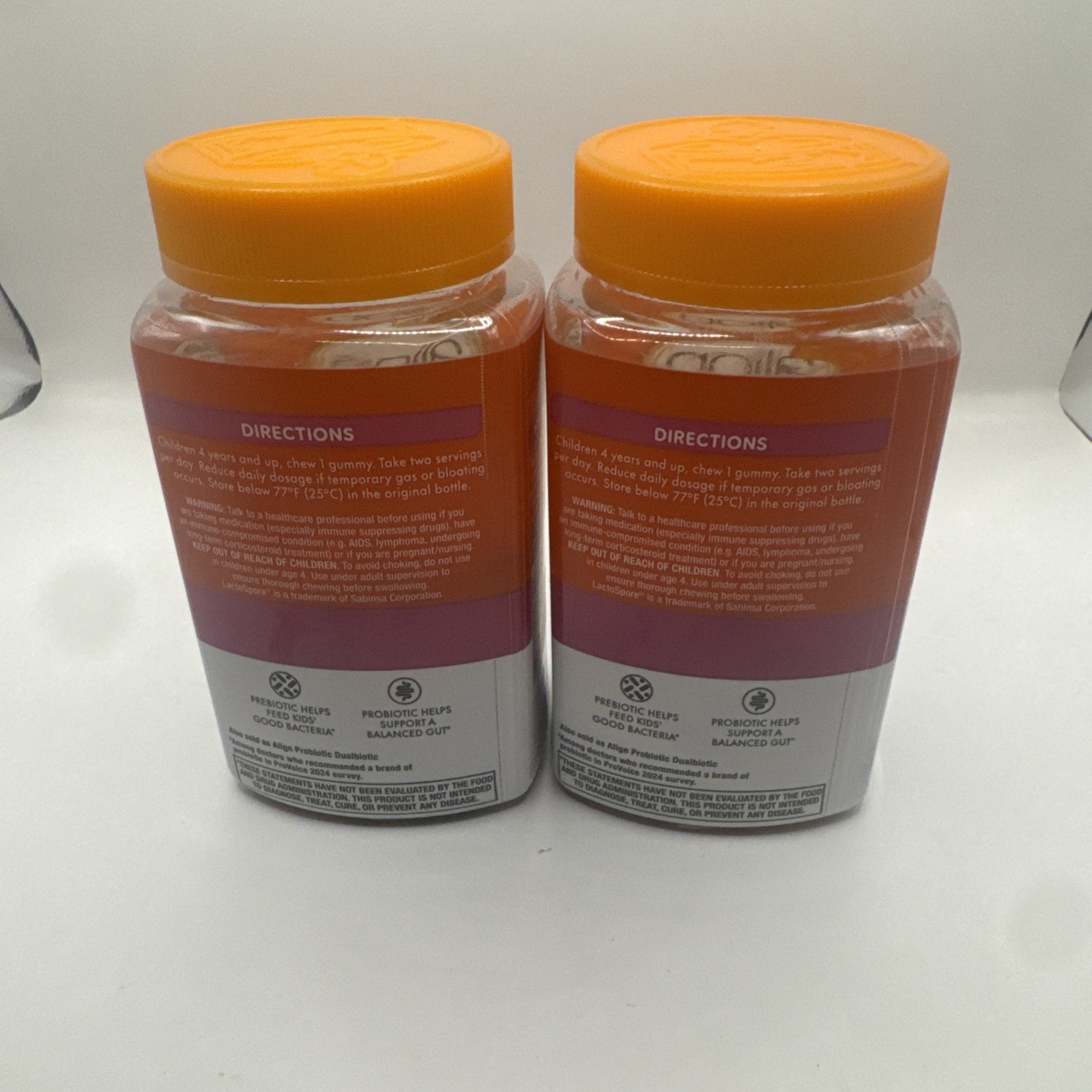 Lot (2) Align Kids Gummies Prebiotic & Probiotic 50 Gummies Exp. 06/26