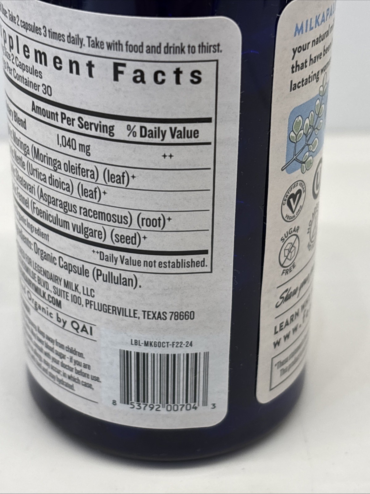 Legendairy Milk Milkapalooza Lactation Supplement – 60ct – EXP 07/2026 No Box