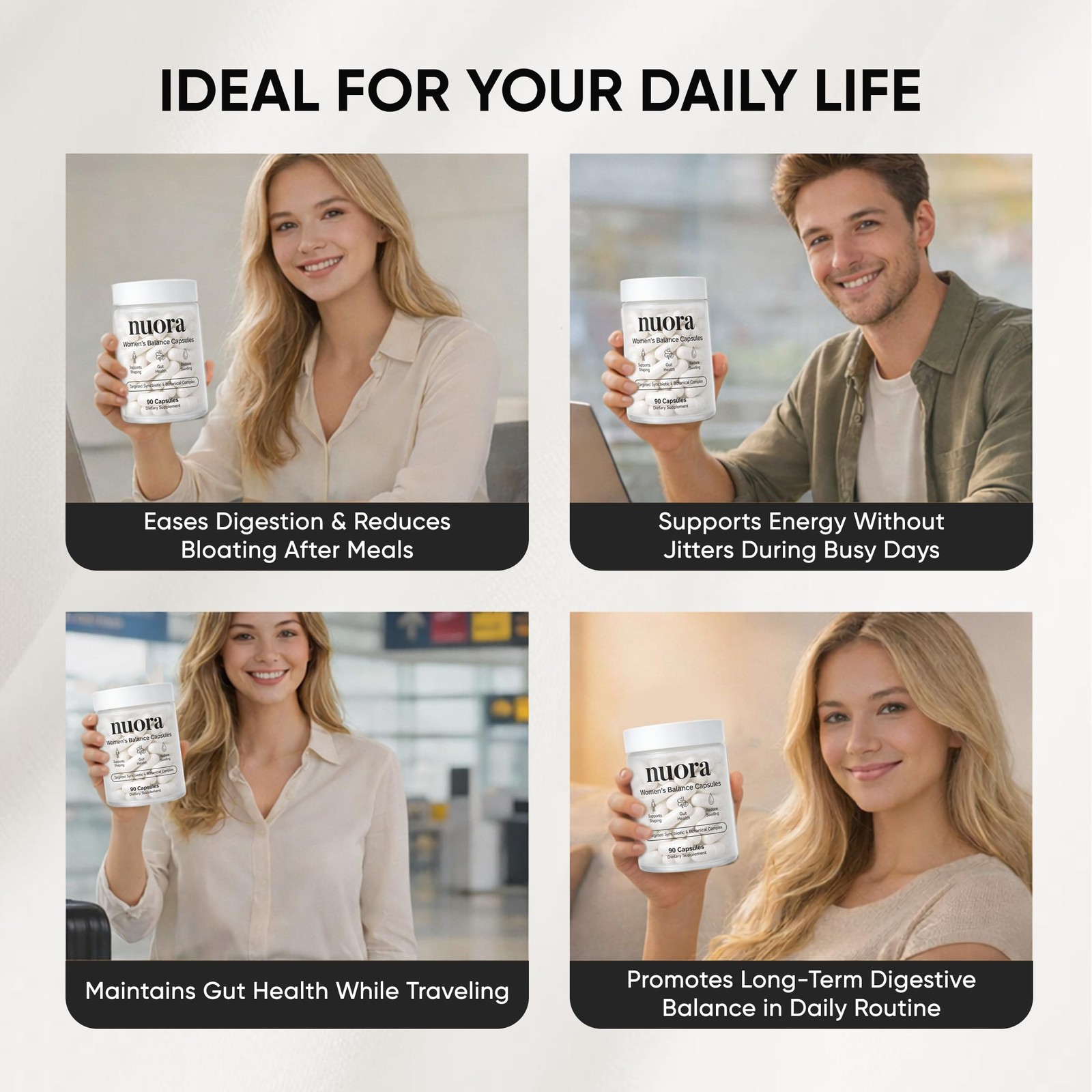 Nuora Biofilm Probiotic – Supports Digestive and Gut Health with Bromelain, D…