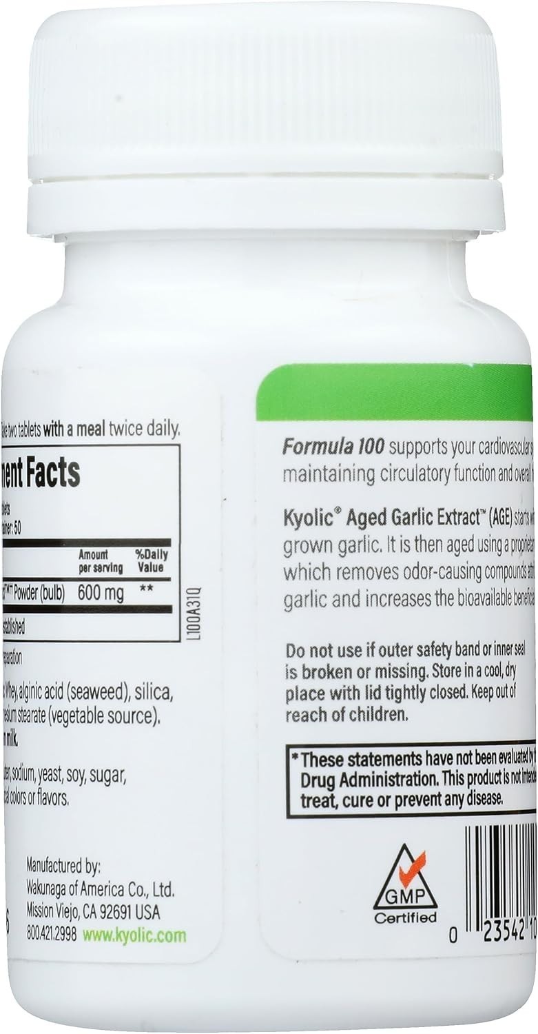 Aged Garlic Extract Formula 100 – Cardiovascular Health – Supports Circulator…