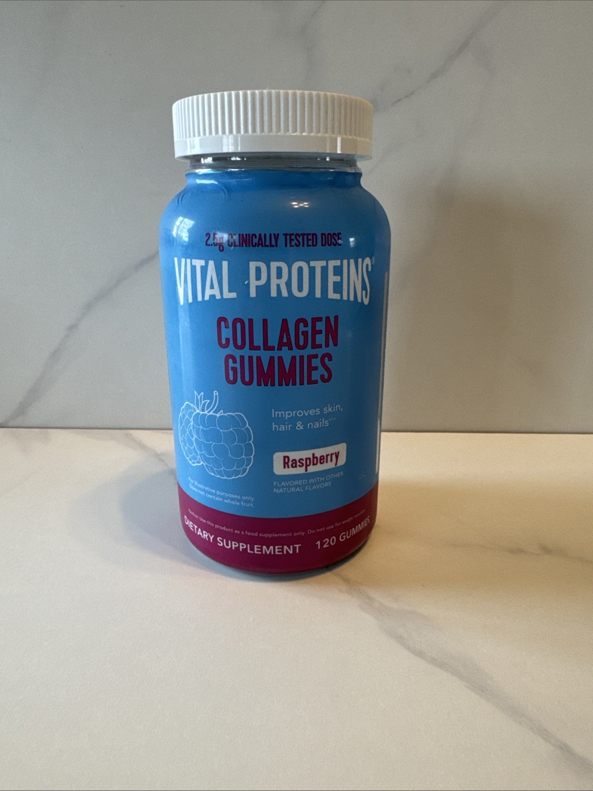 Vital Proteins Collagen Gummies Raspberry 120 Count Hair Skin Nails