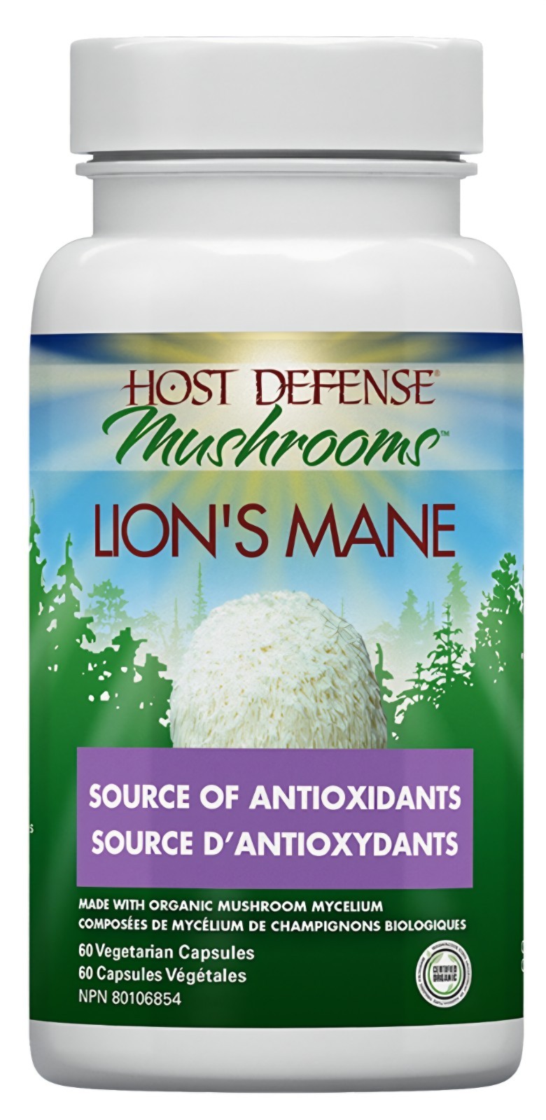 Host Defense Lion’s Mane Mushroom 2-Pack 120 Vegetarian Capsules