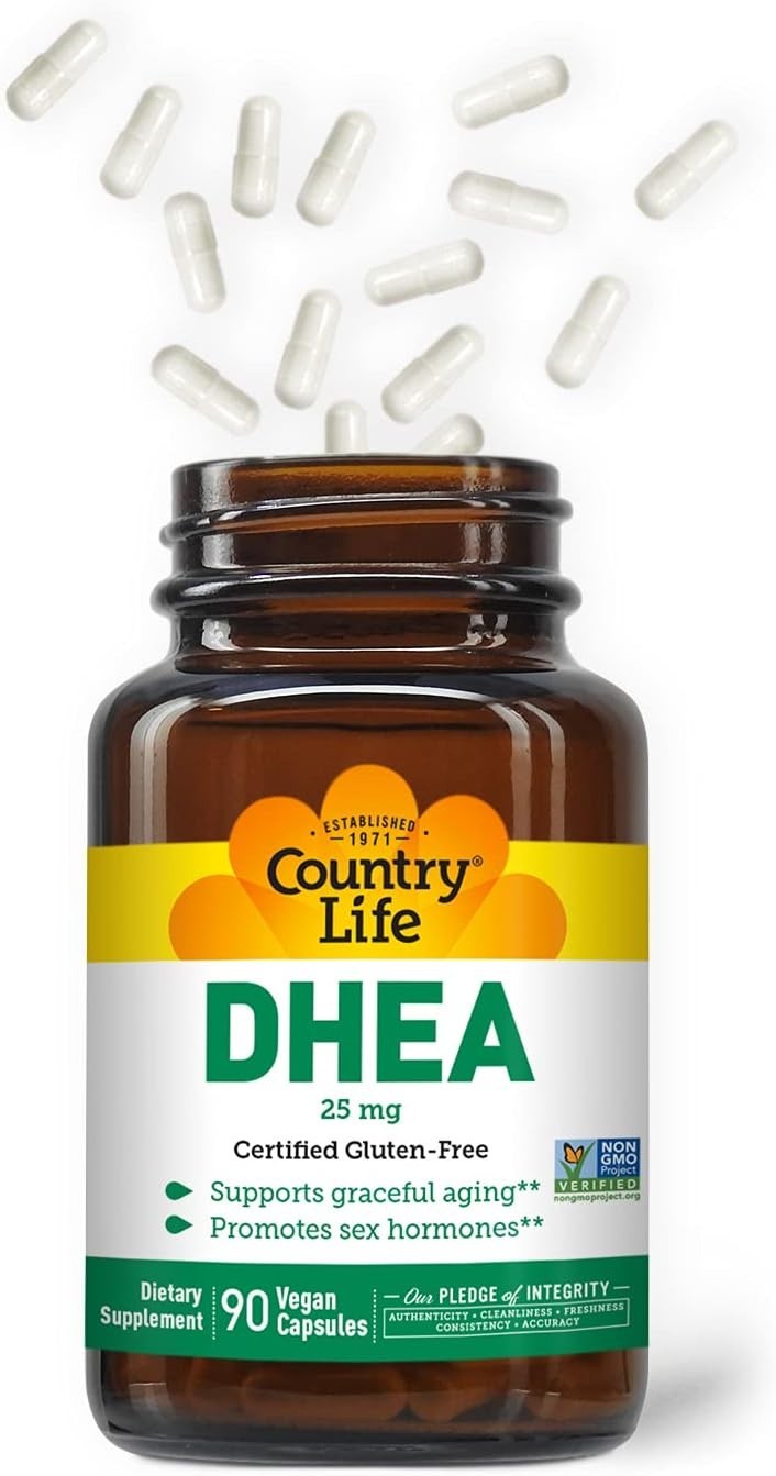 DHEA 25mg Capsules – 90 Count for Hormonal Balance & Energy Management