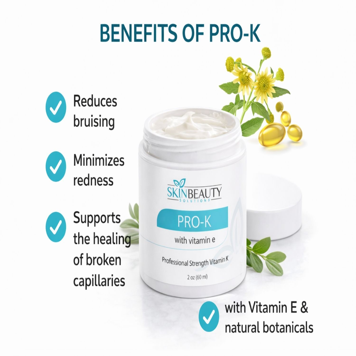 Pro-K 5% Vitamin K Cream Professional Skin Nourishing Moisturizing Formula
