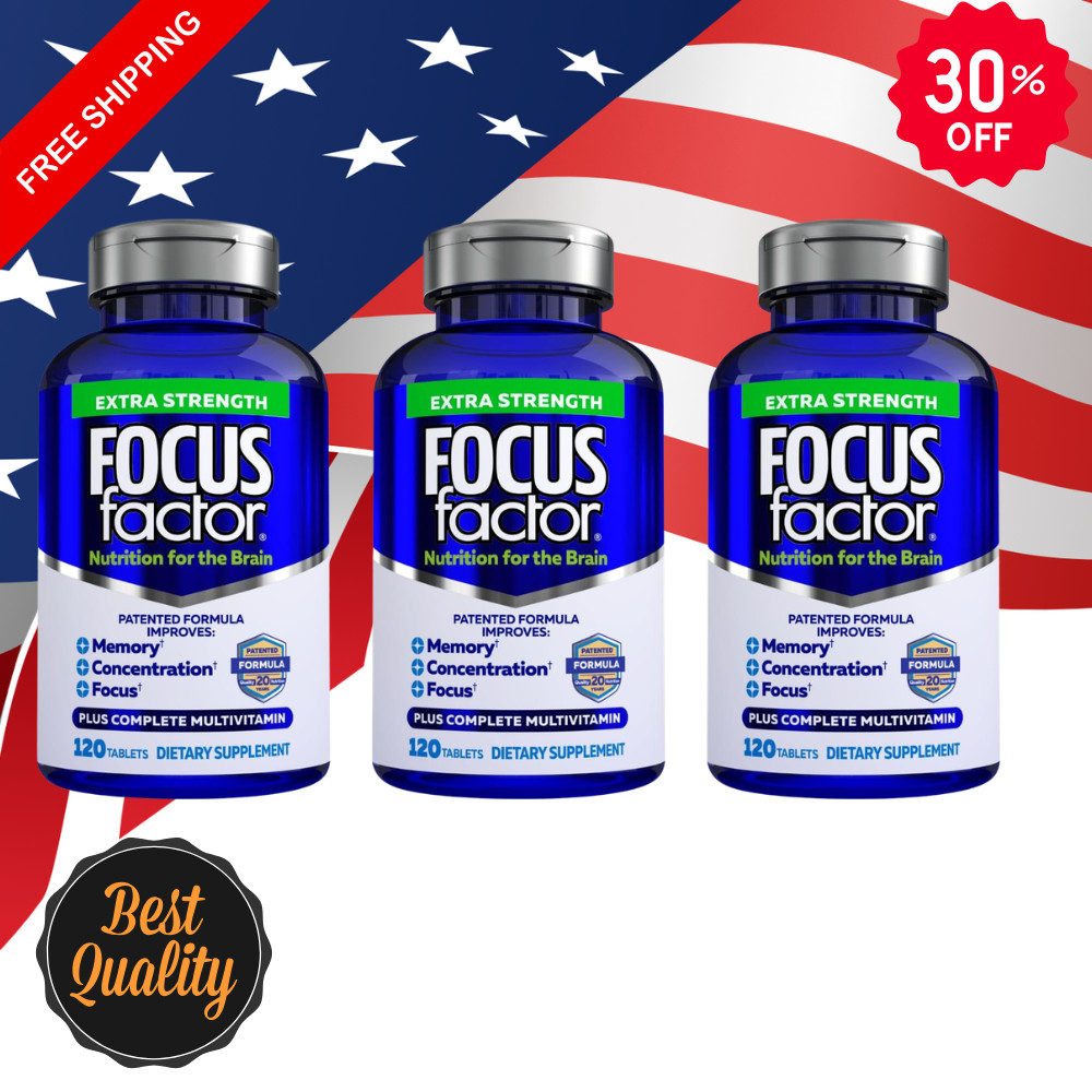 FOCUS Factor Dietary Supplement Nutrition for the Brain 360 Caps Total (3 Pack)
