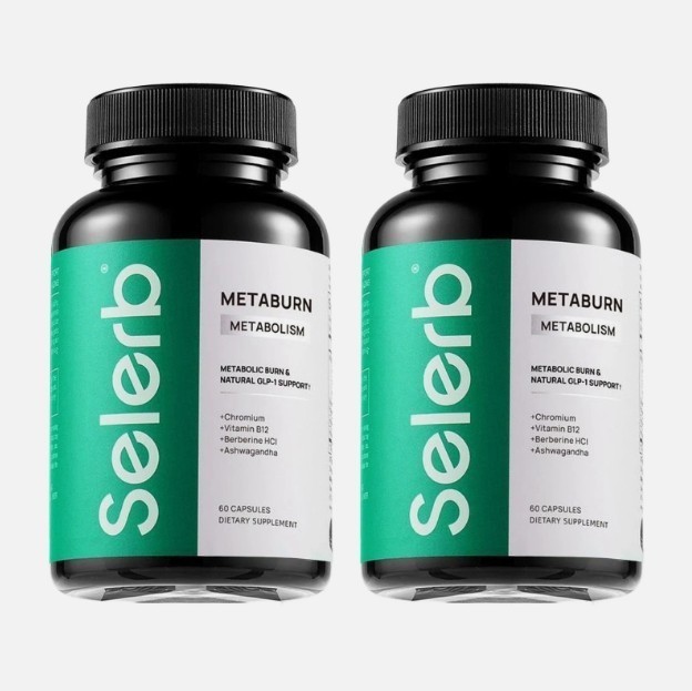 2 BOTTLES-Selerb Metaburn – Chromium, B12&Berberine HCl,60 Caps for Nutrient